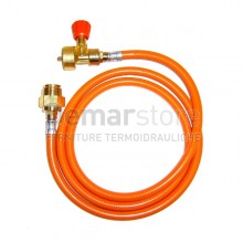 Tubo per Cannello con Adattatore e Raccordi per Bombole MAP-GAS