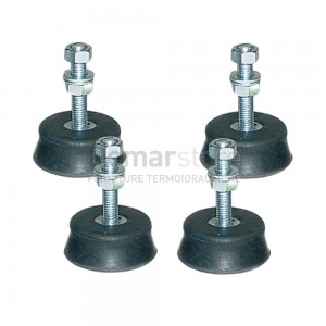 Set 4 Piedini Antivibranti con Fissaggi M.10 | mm. 56x20 | Kg.150