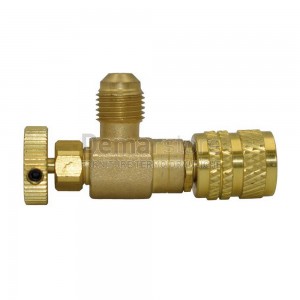 Rubinetto con valvola SHUT-OFF per Bomboletta R32 | F.1/2" SX ACME x  M.5/16"