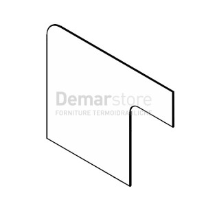 Pannello Frontale in Cristallo Thermorossi Basso-DX Alto-SX Nero | 60013862