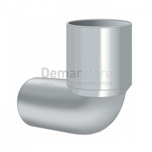 Curva WC Grigia PVC ad Incollaggio Senza Attacchi Diam. 100