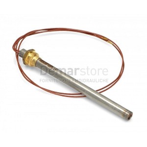 Resistenza Candeletta Stufe a Pellet | M.3/8" | Ø 12.5 | L.194mm | W.420 | Lungh.Tot. 204mm