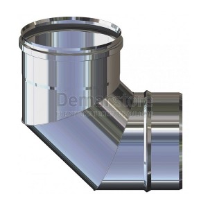 Curva Acciaio Inox 304 Mono Parete 90° Diam. 150