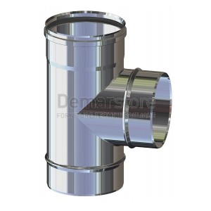 Tee Acciaio Inox 304 Mono Parete FMM 90° Diam. 300