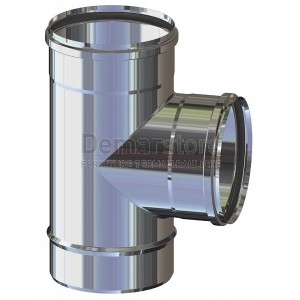 Tee Acciaio Inox 304 Mono Parete FFM 90° Diam. 200