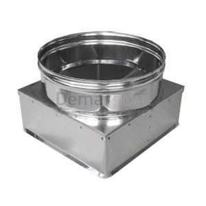 Riduzione Quadra-Tonda Acciaio Inox 304 Mono Parete da 350x350 a Diam. 200