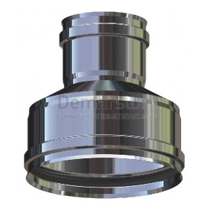 Riduzione Acciaio Inox 304 Mono Parete Diam. F.130 x M.100