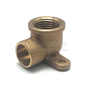 Gomito Bronzo a Saldare Femmina Flangiato 18 x 1/2"