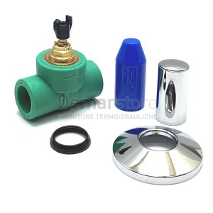 Valvola Incasso in PPR a Vitone con Cappuccio Diam. 20