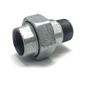 Bocchettone Zincato Diritto con Sede Conica MF 1"1/4