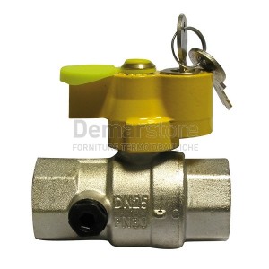 Valvola a Sfera ENOLGAS con Serratura e Presa Pressione 1" FF