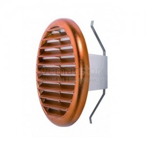 Griglia di Aerazione PVC Ramata Tonda Ø145 mm con Molla per Fori da 80/125