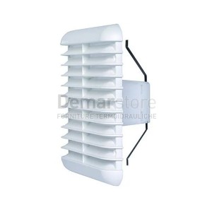 Griglia di Aerazione PVC Bianca Quadra 190x190 mm con Molla per Fori da 125/160