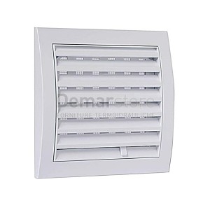 Griglia di Aerazione PVC Bianca Quadra 190x190 mm Apri/Chiudi per Foro da 125