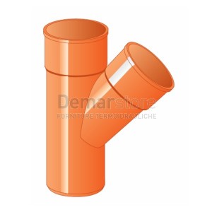 Braga Arancio PVC 45° MF Diam. 50
