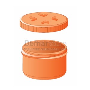 Tappo a Vite Arancio PVC Maschio Diam. 100