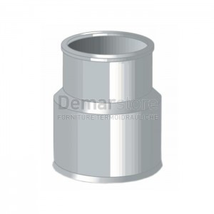 Manicotto Ridotto Grigio PVC ad Incollaggio FF Diam. 50 x 40