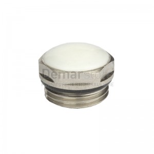 Tappo in Ottone per Radiatori Diam. 3/8" Bianco