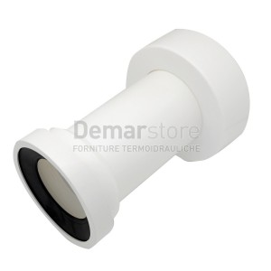 Manicotto WC Diritto con Guarnizione Diam.100 + Rosone