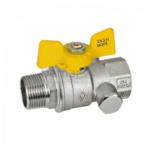 Valvola a Sfera GAS Bugatti a Farfalla con Prese Pressione MF 1"