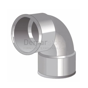 Curva Grigia PVC ad Incollaggio 87° FF Diam. 32