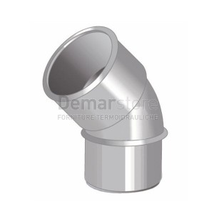 Curva Grigia PVC ad Incollaggio 45° MF Diam. 40