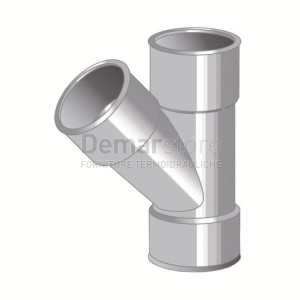 Braga Grigia PVC ad Incollaggio 45° FF Diam. 32