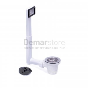 Piletta Lavello Inox con Troppo Pieno Diam. 1"1/2