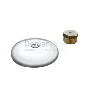 Tappo Ottone con Vite e Borchia Diam. 1/2" Eco