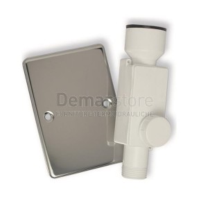 Sifone Scarico Condensa Ispezionabile con Coperchio Cromato