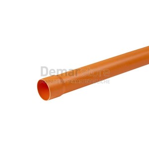 Tubo Scarico Arancio PVC Diam.100 Mt.1