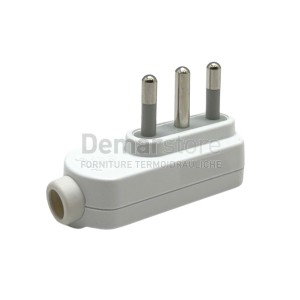 Spina Piatta Ribassata 2 Poli + T 16A | Bianca