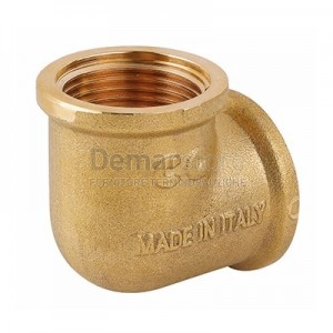 Gomito in Ottone Giallo a 90° | FF | Diam. 1"1/2