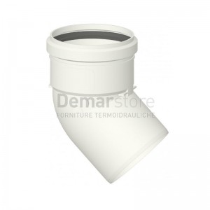 Curva in PPs per Caldaie a Condensazione 45° Diam. 80