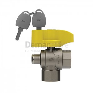 Valvola a Sfera GAS con Serratura e Presa Pressione | a 90° | FIV | FF 1"