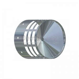 Terminale Inox con Griglia Antintrusione Diam. 80