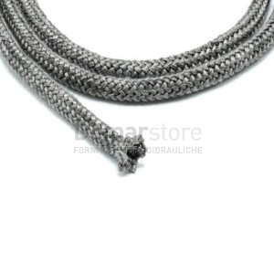 Treccia in Fibra di Vetro "Nera" Tonda TRICOTEX Interno Cavo Diam. 8 mm "al Metro