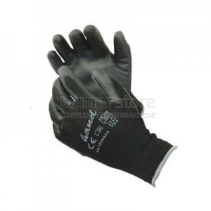 Guanti da Lavoro in Poliuretano Nero Taglia 9