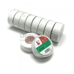 Set 10 Nastri Isolanti in PVC Mt.25 Larghezza mm.19 Bianco