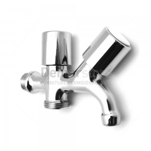 Rubinetto con Attacco Lavatrice Attacchi M.1/2" + M.3/4"