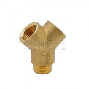Raccordo a 3 Vie ad Y in Ottone Giallo Diam. 1/2"