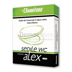 Sedile WC Universale in MDF Pesante Bianco | ALEX