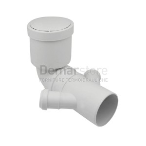 Curva WC Innesto Prolungata con 2 Attacchi Laterali Ø40 | Diam.  90