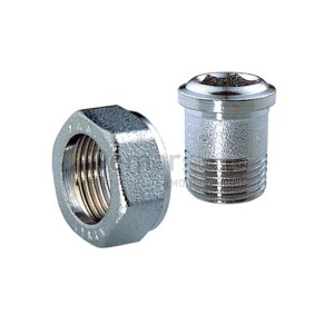 Codolo con Dado Ottone Cromato FAR per Valvole e Detentori da 1/2"