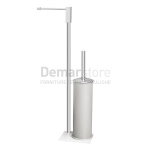 Piantana Colonna Porta Scopino Beige/Cromo | Mod. EASY