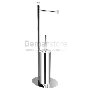 Piantana Colonna Porta Scopino Cromo | Mod. OVALE