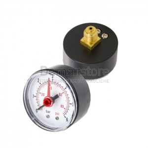 Manometro Attacco Posteriore | M.1/4" | Diam.50 | 0-6 Bar