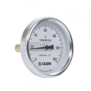 Termometro con Pozzetto Attacco Posteriore | Diam.80 | 0-120° | M.1/2" x Lungh. mm.45