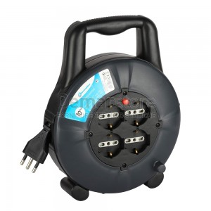 Prolunga Elettrica Avvolgicavo 16A 2P+T Bipasso Schuko x 4 | 3x1,5 mmq | Mt.10