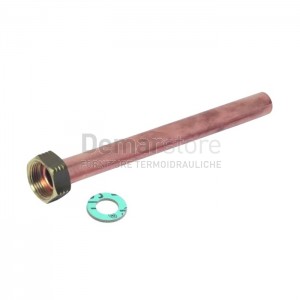 Tubo Rame con Cartella e Dado Diritto Diam. 18 x 3/4"